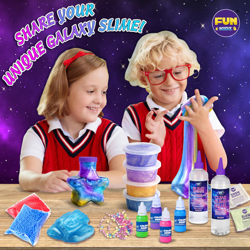 Slime Kit Funkidz Ultimate Metallic Galaxy Para Niños De 8 A