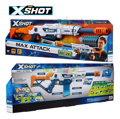 Imagen 4 de 8 de Max Attack Escopeta Rifle Pistola Lanza Dardos Sniper X-shot