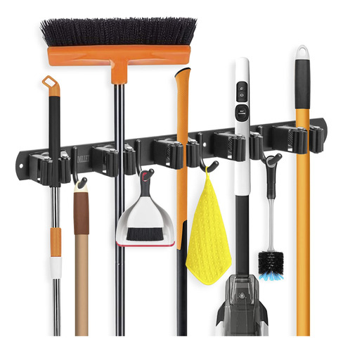 Soporte De Pared Para Escoba De Acero Inoxidable Autoadhesiv