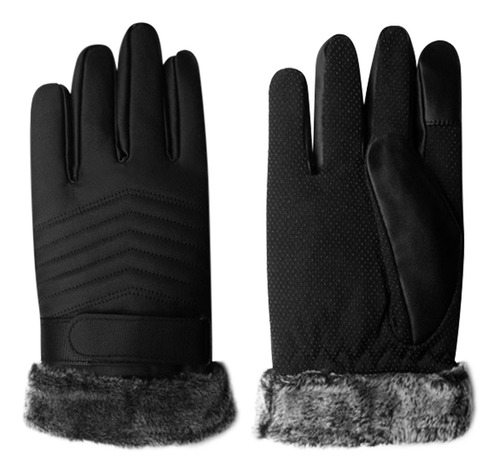 Guantes De Cuero Para Hombre Con Pantalla Táctil, Cálidos, P