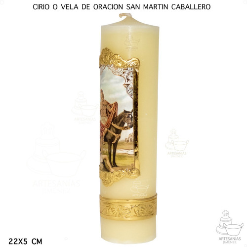 Imagen 2 de 5 de Cirio O Vela De Oración San Martín Caballero
