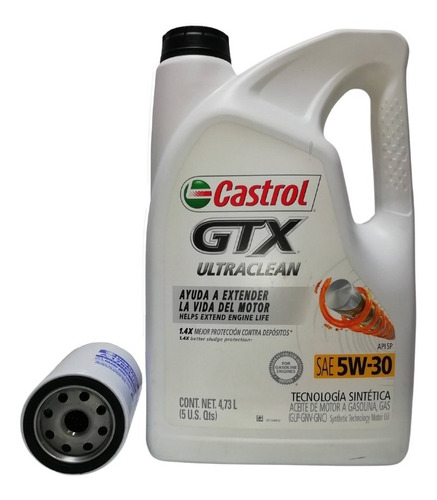 Kit Cambio Aceite Castrol Gtx 5w30 5/4 Jeep Cherokee +filtro