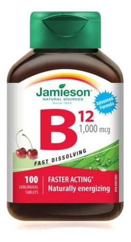 Jamieson Vitamina B12 Metilcobalamina Comprimidos Sublingual