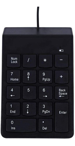 Mini Teclado Negro Delgado Numpad Usb Para Pc Portatil