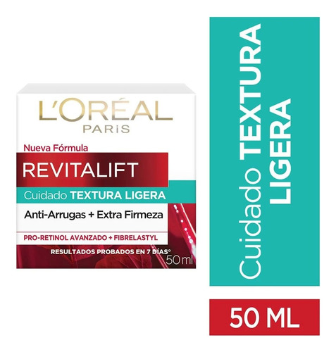 L'oréal Pariscremadía Anti-arrugas Textura Ligera Revitalift