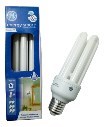 Bombillo General Electric 3u - 20w -120v-e27 Luz Fria 