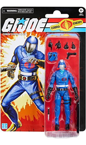 Boneco G.i. Joe Cobra Commander Retro Cardback Hasbro F9677
