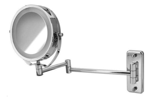 Espelho Parede Mesa Articulado Luz 6¨ Led Zoom Aumento 5x