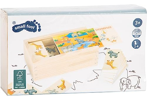 Safari Domino Playset De Madera Por Pequeño Pie- 28 Lr2yr