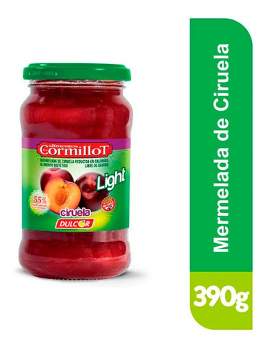 Mermelada Cormillot Ciruela Light Sin Tacc X 390 Gr