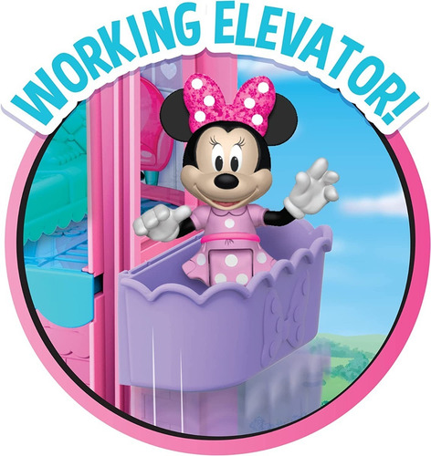 Imagen 5 de 6 de Disney Minnie Mouse Bow-tel Hotel House Casa Con Accesorios