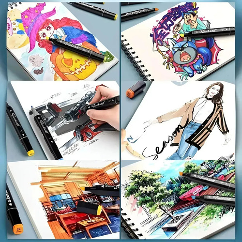 Libro Para Colorear Con Rotuladores, 120 Colores, Doble Punt