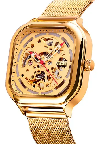 Reloj Hombre Skmei 9184 Acero Minimalista Elegante A Cuerda Color