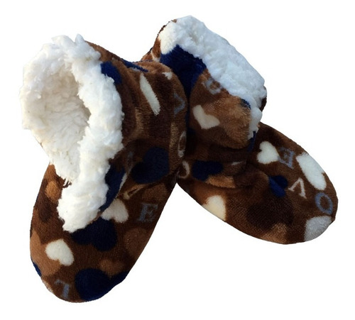 Imagen 1 de 2 de Pantuflas Antideslizante De Peluche Con Corderito
