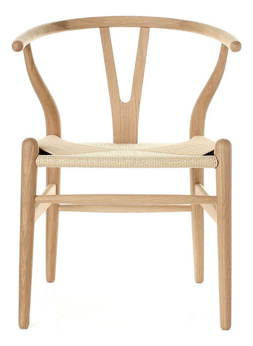 Silla De Comedor Madera Rattan Nórdico Diseño - Wishbone Color de la estructura de la silla Natural