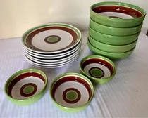 Comprar 5 Platos Hondos Y 7 Llanos Cerámica Italiana Vicentina C584