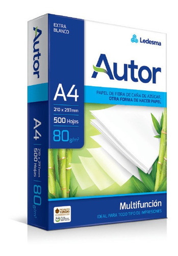 Resma Autor A4 80gr. Consultar X Envios Gratis A Caba