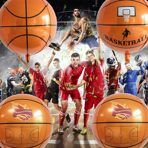 Decoración De Cumpleaños Con Globo De Baloncesto 4d