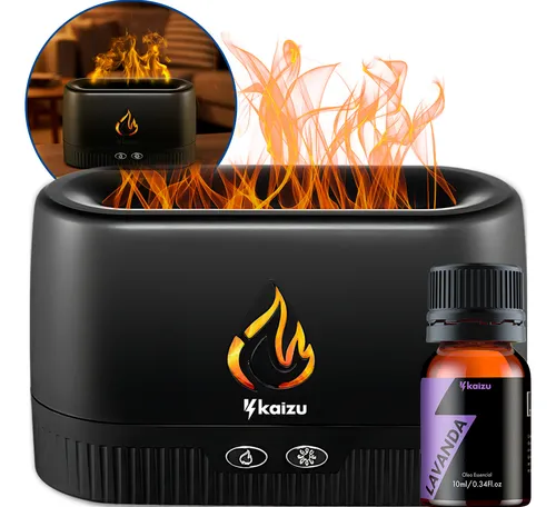 comprar Difusor Umidificador De Ambiente Eletrico Kaizu Lareira Chama Fogo Ultrassonico Bivolt