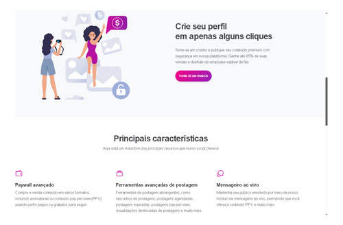 Sistema Saas Para Criadores De Conteúdo Php