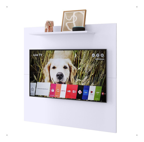 Painel Para Tv Com Prateleira Para Tv De 32 Polegadas Cor Branco