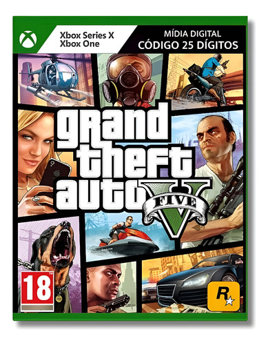 Gta 5 Grand Theft Auto V Xbox One Code 25 - Leia A Descrição