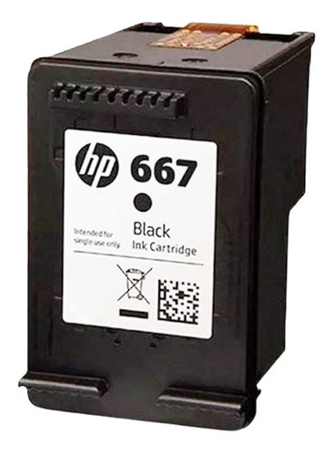 Cartucho De Tinta Hp 667 Negro Original Td