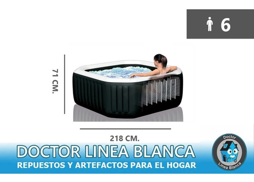 Jacuzzi Hidromasaje Jets Deluxe Intex Octogonal 218x71cm New
