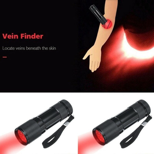Linterna De Luz Led Roja Con Imagen De Venas Infrarrojas .