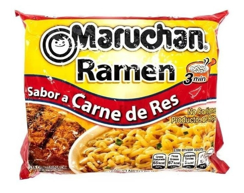 Pack X 5- Fideos Instantáneos - Maruchan -sabor Carne 85 Gr.