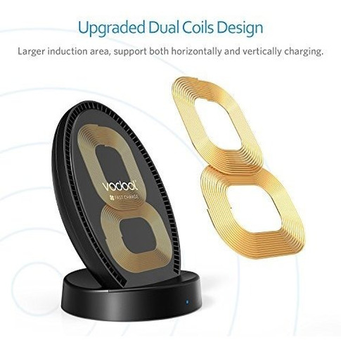 Vodool Qi Cargador Inalambrico Para iPhone 8 Plus Samsung