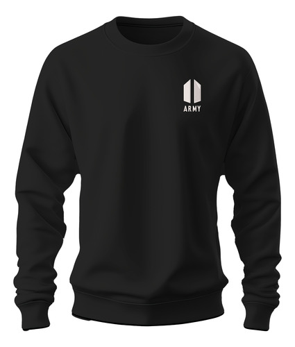 Sudadera Sweater Bordada Logo Bts Army Boy Band Fandom K-pop