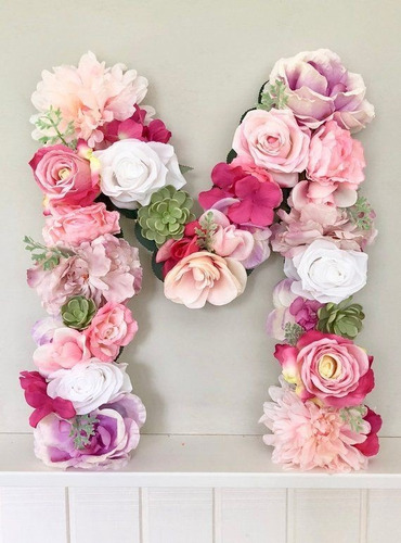 Letras Con Flores Cumple.decoracion
