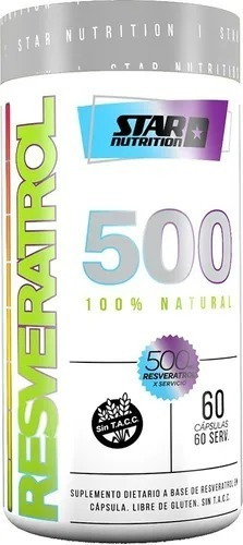 Resveratrol 500mg X60 Star Nutrition Antioxidante Rejuvenece