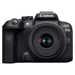 Canon EOS Kit R10 + lente RF-S18-45mm F4.5-6.3 IS STM sin espejo color negro