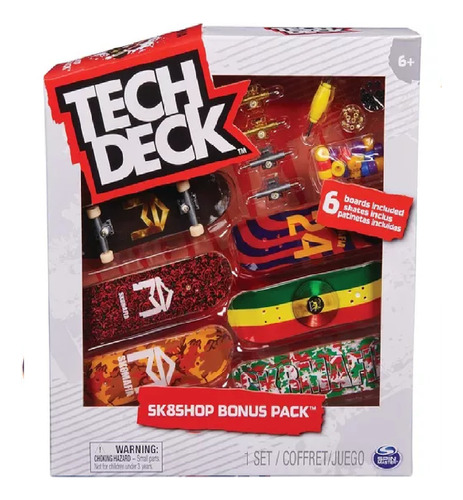 Patineta P Dedos Tech Deck Pack X6 Fingerboard Playking