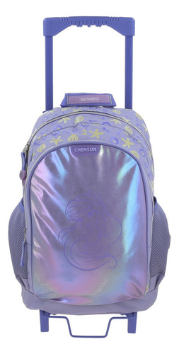 Mochila Grande Con Ruedas Fabrica Chenson Disney Princesas Sirenita Sia Pr70614-v