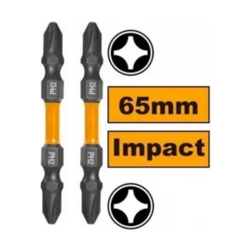  Puntas Magnéticas D Impacto Estria 65mm Set 2 Pcs Ingco 