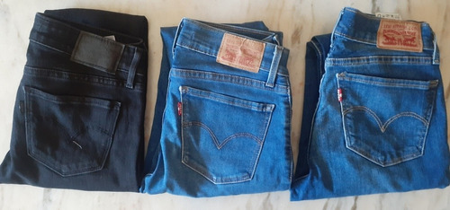 Jean Pantalon Vaquero Levis Skinny Como Nuevos .tres Colores