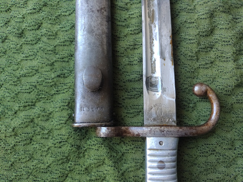 Bayoneta Mauser Argentino 1891, Numeración Coincidente H5170 Gris (Usado)