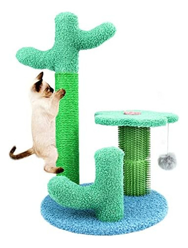 Small Cat Scratching Post, Sisal Cat Scratcher With 3 D...