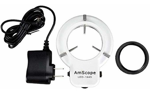 Amscope Led-144s 144 Led Ajustable Microscopio Compacto Anil