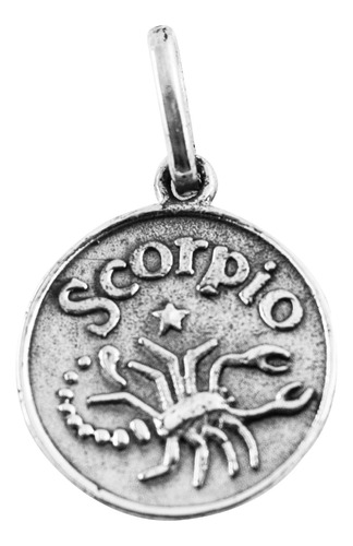 Dije De  Plata Signo Zodiaco Escorpion