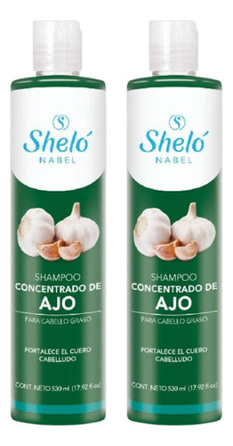 2 Pack Shampoo Concentrado De Ajo Shelo