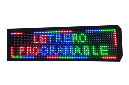 Letrero Led Programable Rgb Mas Logo 130 X 40 Cms De Alto