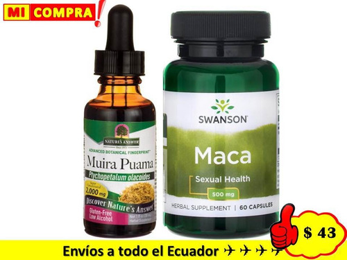 Maca Y Muira Puama Mayor Rendimiento