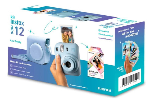 Kit Camera Instax Mini 12 E Bolsa Lançamento +10 Filmes Foto