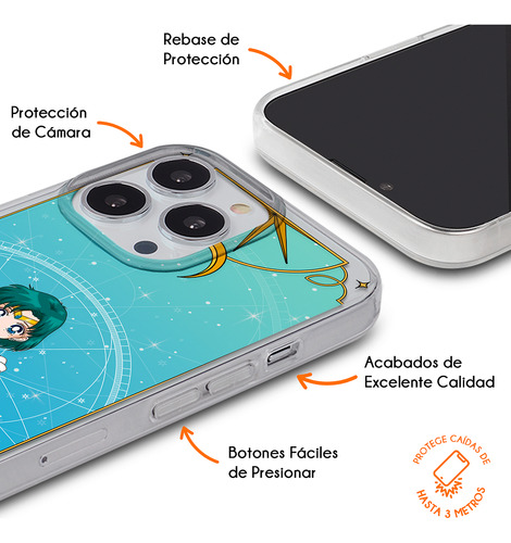 Funda Para Infinix Sailor Moon Sailor Mercury Sailor Azul Anime