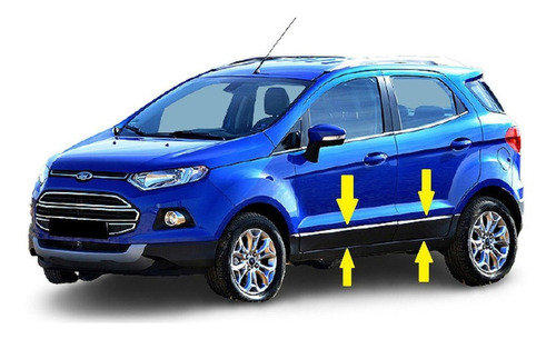 Baguetas Puertas Ford Ecosport Kinetic 2014 Negras Juego X