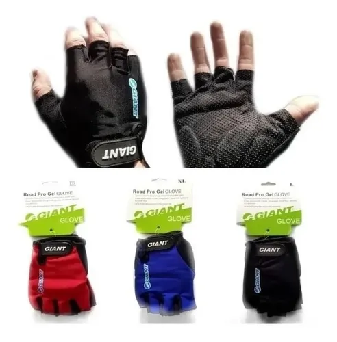 Guantes Medio Dedo Cortos Bici Moto Gel Protec Giant Fas